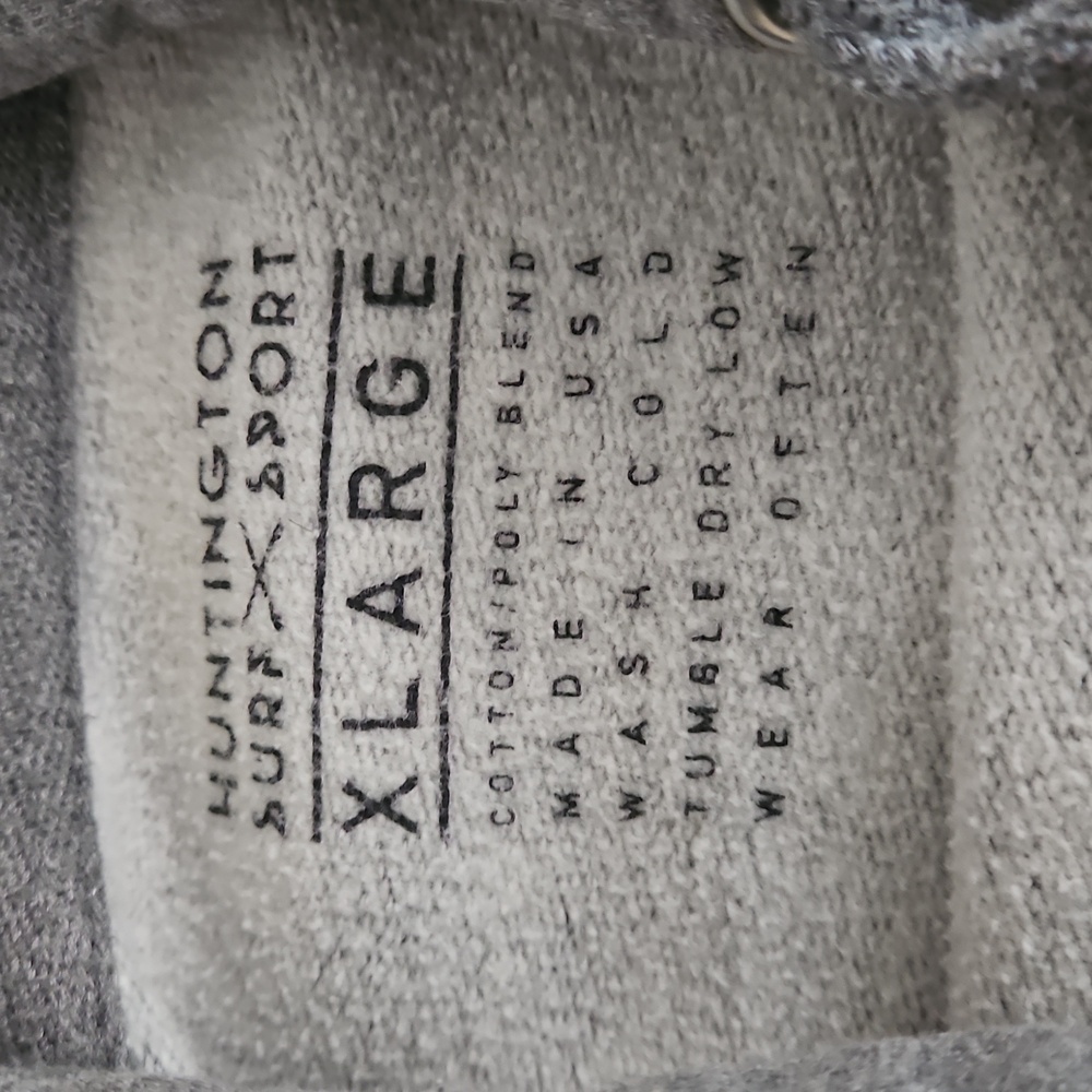 Gray Hoodie for Men..Hunington BEACH MADE IN U.S.A. - Picture 3 of 3